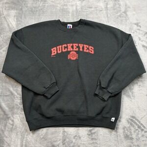 Vintage Y2K Ohio State Buckeyes Sweatshirt Mens Size XL Russell Arch Spellout